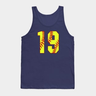 Fastpitch Softball Number 19 #19 Softball Shirt Jersey Uniform Favorite Player Biggest Fan Tank Top